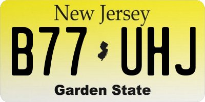 NJ license plate B77UHJ