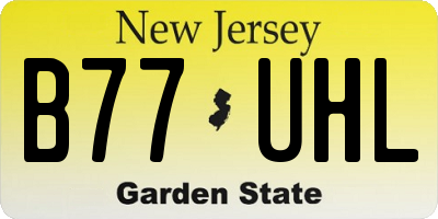 NJ license plate B77UHL