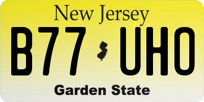 NJ license plate B77UHO