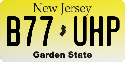 NJ license plate B77UHP