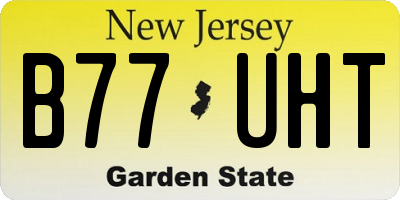 NJ license plate B77UHT