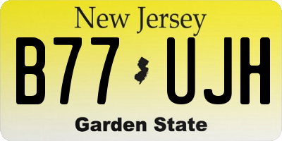 NJ license plate B77UJH
