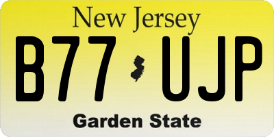 NJ license plate B77UJP