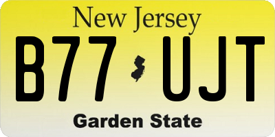 NJ license plate B77UJT