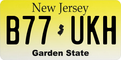 NJ license plate B77UKH