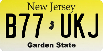 NJ license plate B77UKJ