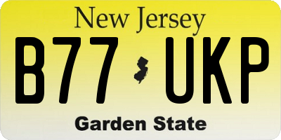 NJ license plate B77UKP