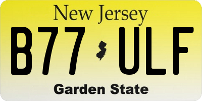 NJ license plate B77ULF