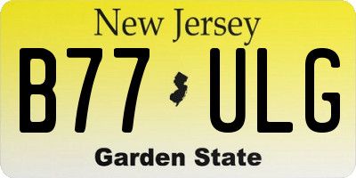 NJ license plate B77ULG
