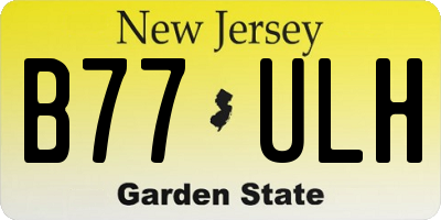 NJ license plate B77ULH