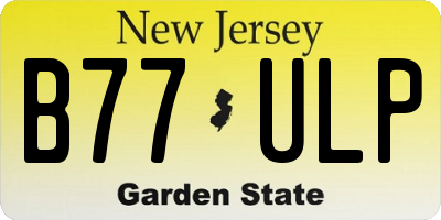 NJ license plate B77ULP