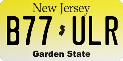 NJ license plate B77ULR