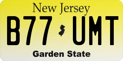 NJ license plate B77UMT