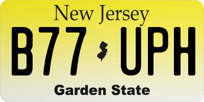 NJ license plate B77UPH