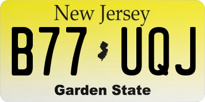 NJ license plate B77UQJ