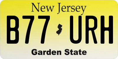 NJ license plate B77URH