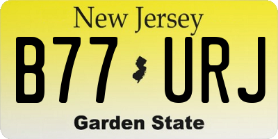 NJ license plate B77URJ