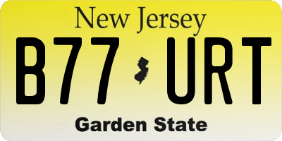 NJ license plate B77URT