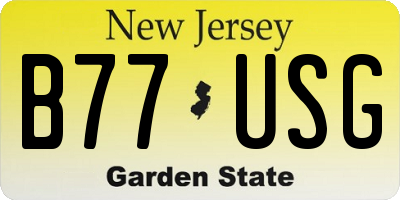 NJ license plate B77USG