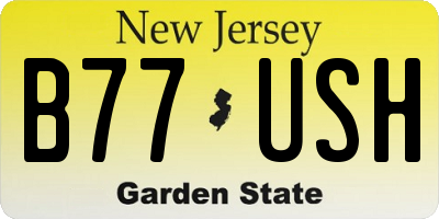 NJ license plate B77USH