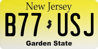 NJ license plate B77USJ