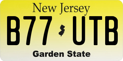 NJ license plate B77UTB