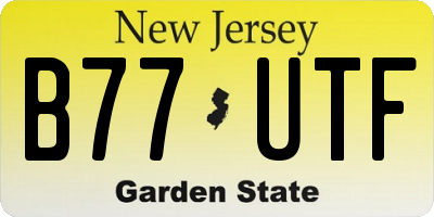 NJ license plate B77UTF