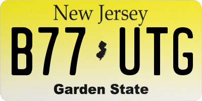 NJ license plate B77UTG