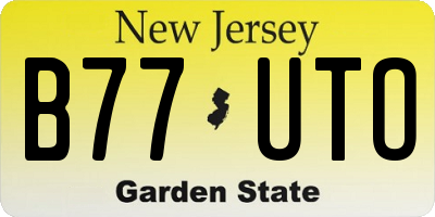 NJ license plate B77UTO