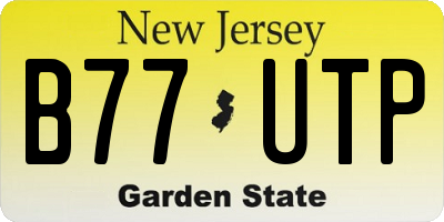 NJ license plate B77UTP