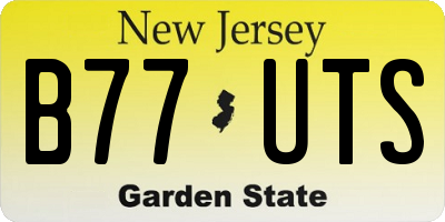 NJ license plate B77UTS