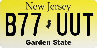 NJ license plate B77UUT