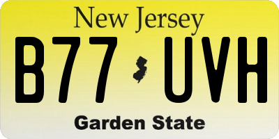 NJ license plate B77UVH