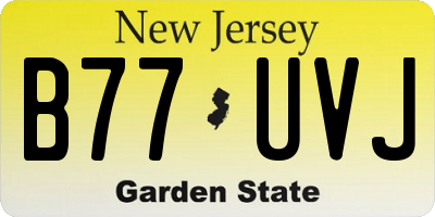 NJ license plate B77UVJ