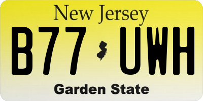 NJ license plate B77UWH