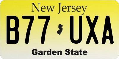 NJ license plate B77UXA