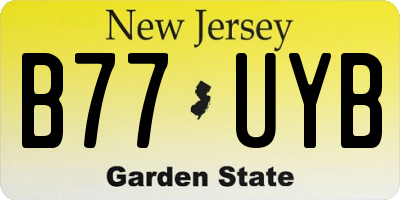 NJ license plate B77UYB