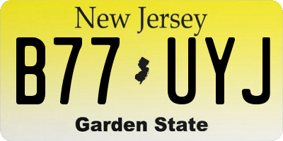 NJ license plate B77UYJ