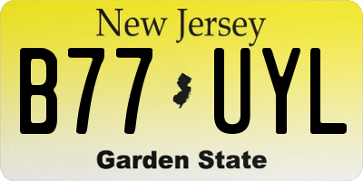 NJ license plate B77UYL