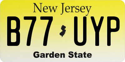 NJ license plate B77UYP
