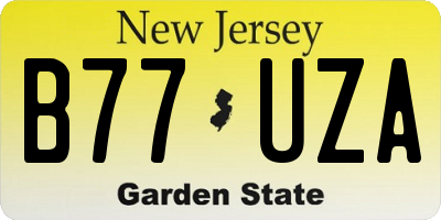 NJ license plate B77UZA