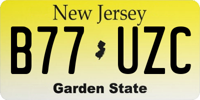 NJ license plate B77UZC