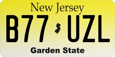NJ license plate B77UZL