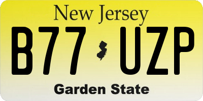 NJ license plate B77UZP