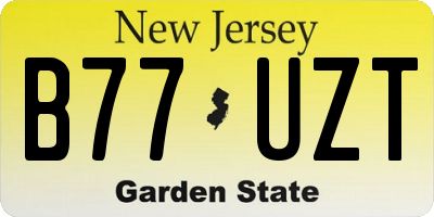 NJ license plate B77UZT
