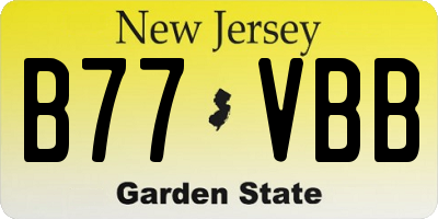 NJ license plate B77VBB