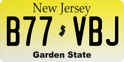 NJ license plate B77VBJ