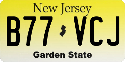NJ license plate B77VCJ