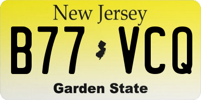 NJ license plate B77VCQ