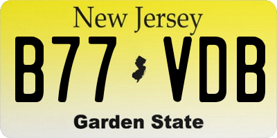 NJ license plate B77VDB
